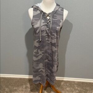 Camouflage Sleeveless Hoodie Dress by Maurice’s.  Size Large